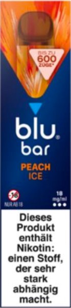blu bar Einweg E-Zigarette - Peach Ice (2ml - 600 Züge)