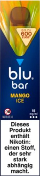 blu bar Einweg E-Zigarette - Mango Ice (2ml - 600 Züge)
