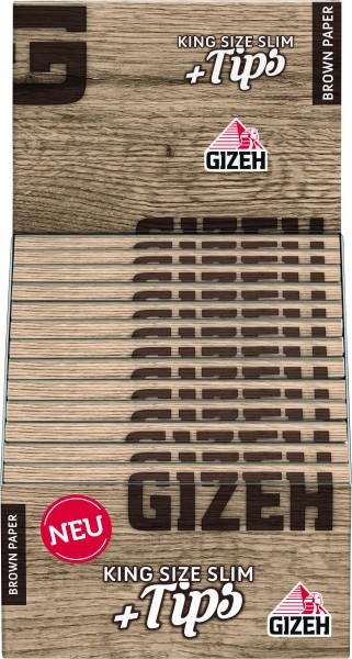 Gizeh King Size Slim+ Tips Brown Paper