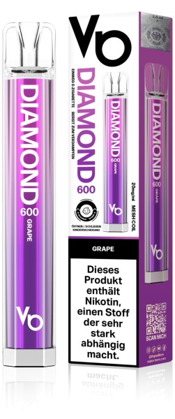 Diamond Einweg E-Zigarette - Grape (2ml - 600 Züge)