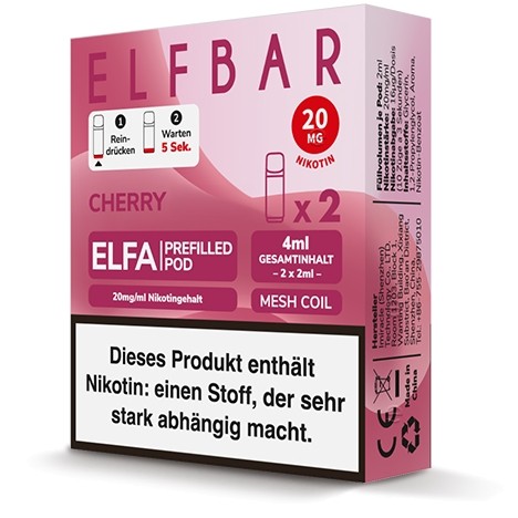 Elfbar - ELFA Pods - Cherry (20mg/ml)
